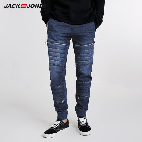 JackJones Men's autumn  fashion low-cut tapered legs comfortable zipper jeans 218332556
