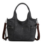 Fashion Canvas Women Tote Bag Large Capacity Casual Women Shoulder Bag Brand Designer High Quality Ladies Handbag Zipper Solid