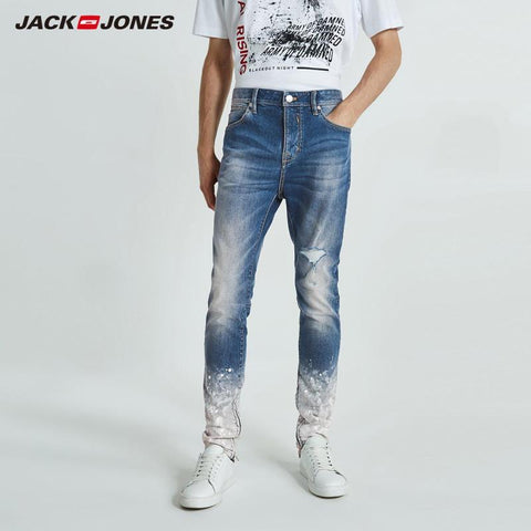 JackJones Autumn men's personalized gradient paint point  jeans 218332520