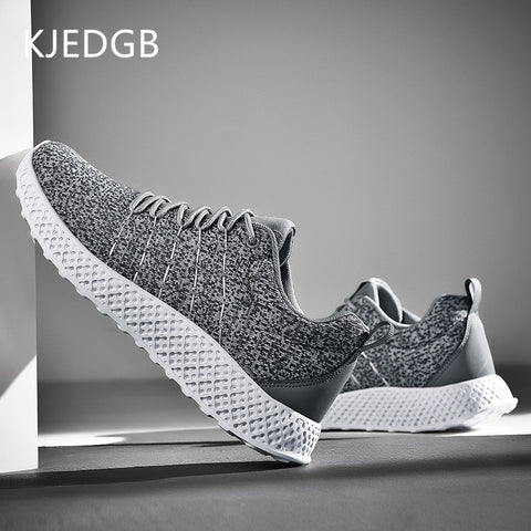 KJEDGB Design New Hot Men's Shoes Flyknit Sneakers Light Soft Mens Casual Shoes Male Tenis Trainers Spring Autumn Dropshipping