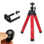 COOLJIER Flexible Sponge Octopus Mini Tripod With Bluetooth Remote Shutter For iPhone mini Camera Tripod Phone Holder clip stand