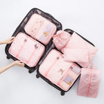 7pcs/set Luggage Organizer Bag Large Waterproof Travel Accessories Polyester Packing Cubes Organiser For Clothing Storage Bags