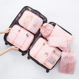 7pcs/set Luggage Organizer Bag Large Waterproof Travel Accessories Polyester Packing Cubes Organiser For Clothing Storage Bags