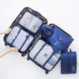 7pcs/set Luggage Organizer Bag Large Waterproof Travel Accessories Polyester Packing Cubes Organiser For Clothing Storage Bags