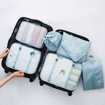 7pcs/set Luggage Organizer Bag Large Waterproof Travel Accessories Polyester Packing Cubes Organiser For Clothing Storage Bags