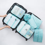 7pcs/set Luggage Organizer Bag Large Waterproof Travel Accessories Polyester Packing Cubes Organiser For Clothing Storage Bags