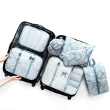 7pcs/set Luggage Organizer Bag Large Waterproof Travel Accessories Polyester Packing Cubes Organiser For Clothing Storage Bags