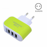 EU/US Plug Charger Station 3 Port USB Charge Charger Travel AC Power Chargers Adapter For Travel Accessories